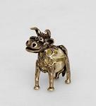 Фигурка "бык" (латунь, янтарь) (779798)