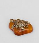 Фигурка "черепашка инь янь" (латунь, янтарь) (871476)