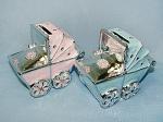 Фигурка декоративная (копилка) "детская коляска" h=8,5см. (2вида) (с декоративными стразами) (765829)