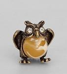 Фигурка "филин мал" (латунь, янтарь) (780009)