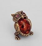 Фигурка "филин бол" (латунь, янтарь) (779961)