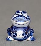 Фигурка "лягушка" бол. (гжельский фарфор) (818060)