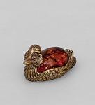 Фигурка "уточка мал" (латунь, янтарь) (780021)