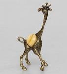 Фигурка "жираф" (латунь, янтарь) (799144)