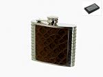 Фляжка сувенирная "Анаконда" v=150мл. (металл, кожзам) (черная упаковка) (893402)