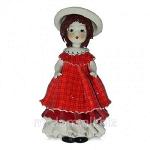 Кукла в красно-розовом h 15 см (648481)