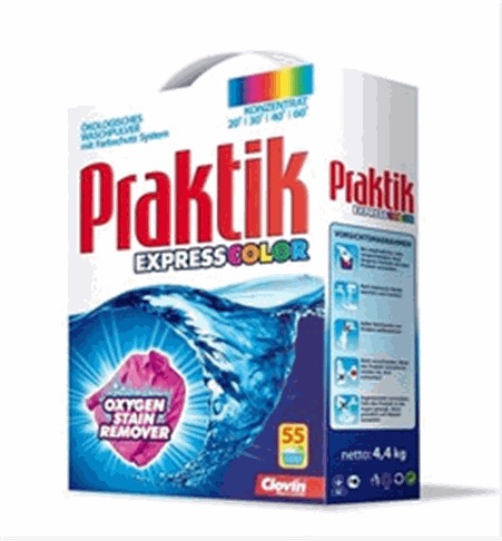 Бесфосфатный концентрированый стиральный порошок Praktik Express Color