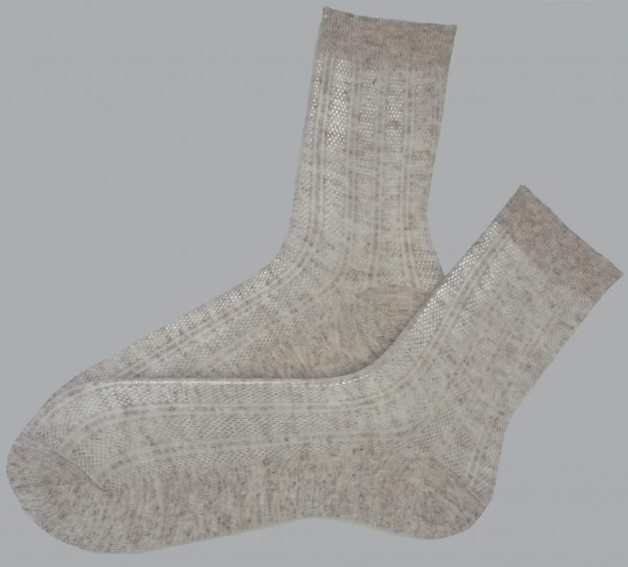 Носки мужские гладкие или сетка из льняной пряжи. Арт. С-204