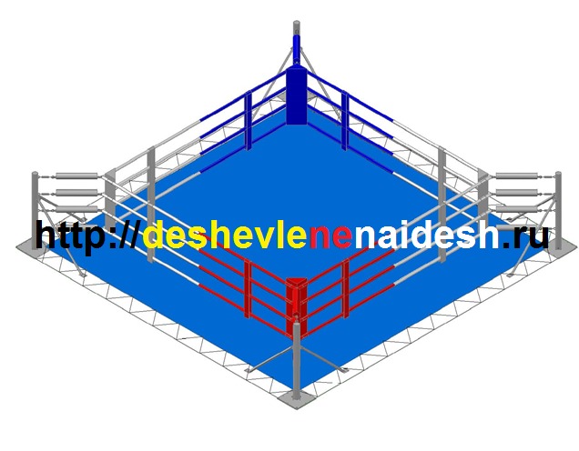 Ринг боксёрский на упорах 7х7м (боевая зона 6х6м, монтажная площадка 7х7м) 193