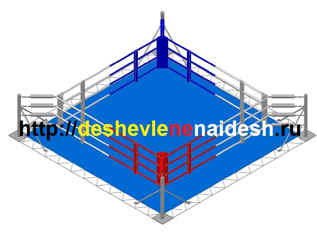 Ринг боксёрский на упорах 5х5м (боевая зона 4х4м, монтажная площадка 5х5м) 38