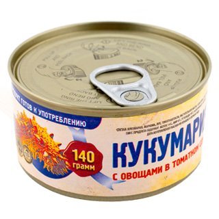 Кукумария с овощами в томатном соусе 140 г