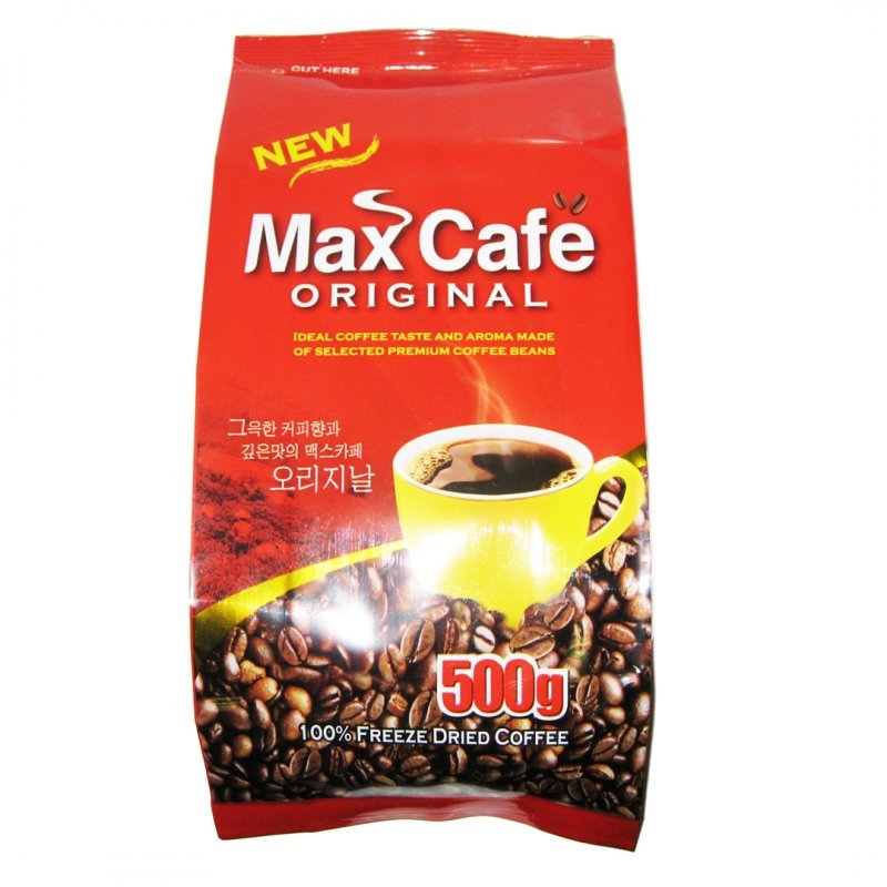 Натуральный растворимый сублимированный кофе Max Cafe насыщенный вкус мягкая упаковка 500 гр