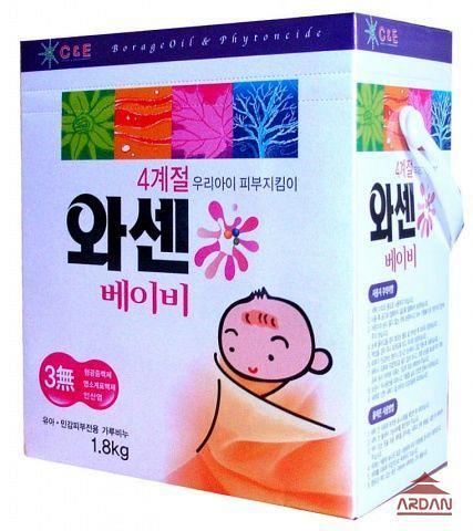 Стиральный порошок WASHEN детский сильноконцентр. гипоаллергенный. Южная Корея.