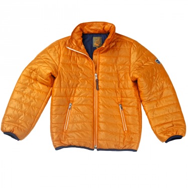 Куртка для мальчика утепленная с капюшоном в воротнике, цвет оранжевый