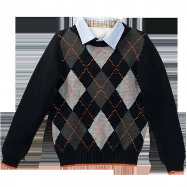 М713 Вязаный свитер для мальчика, графит