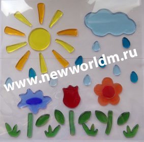 Аппликация декоративная Мега Солнце и дождик NW-MG-solnce