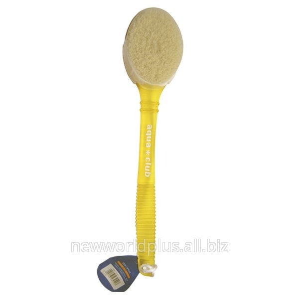 Щетка с ручкой для мытья тела желтая NW-BR250-Y
