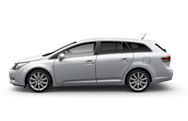 Автомобиль- Toyota Avensis.  Серебристый, металлик (1F7)