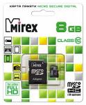 Карта памяти microSDHC с адаптером MIREX 8 GB  class 10