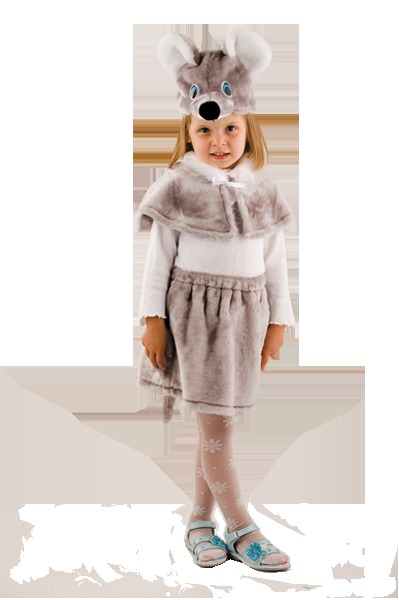 Детский карнавальный костюм Мышка серая