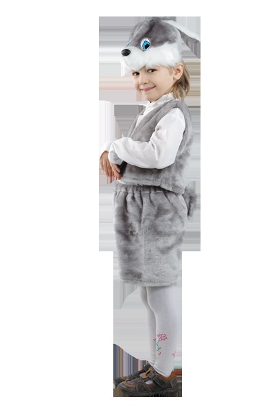 Детский карнавальный костюм Заяц серый