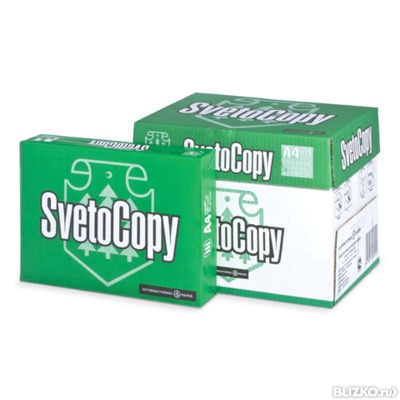 Бумага офисная Светокопи SVETOCOPY А4 (500л) 80г/м2 146CIE Светогорск