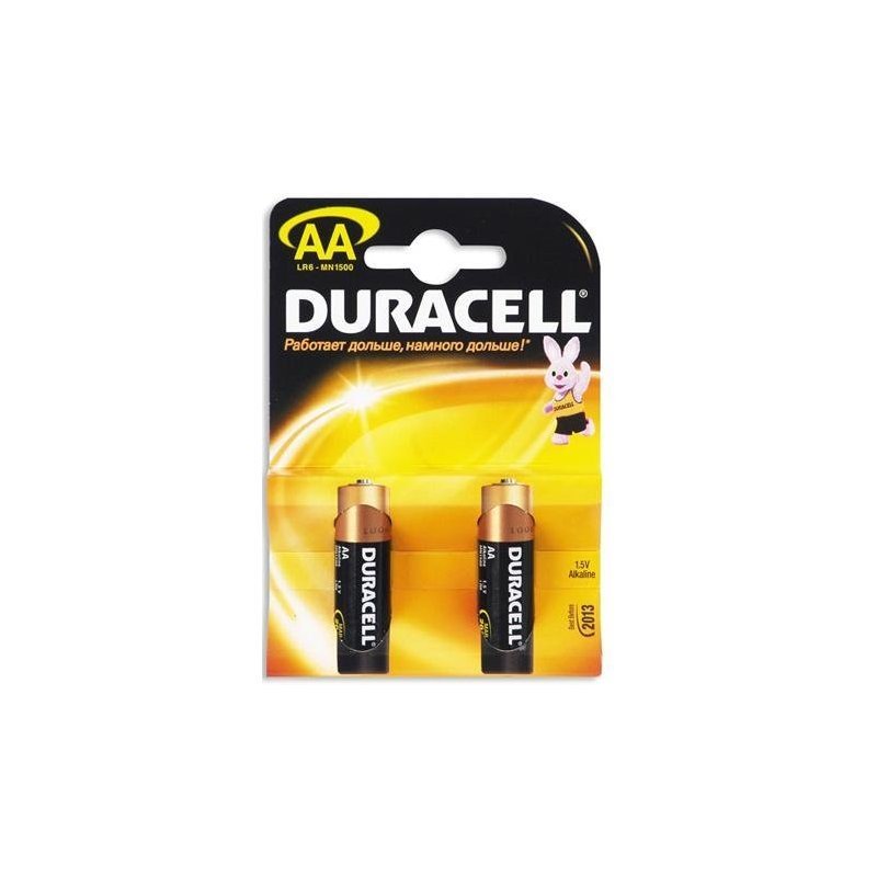 Батарейка AA алкалиновая Duracell LR6BL2 2 шт