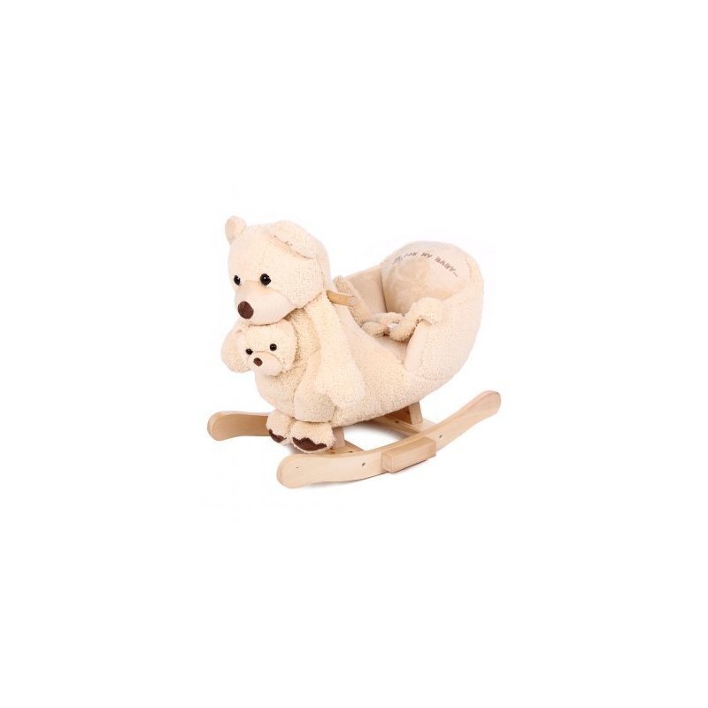 Качалка-игрушка Leader Kids "Мишка" с маленькой игрушкой, с креслицем, (МОЛОЧН), (1 шт/кор),Китай GL