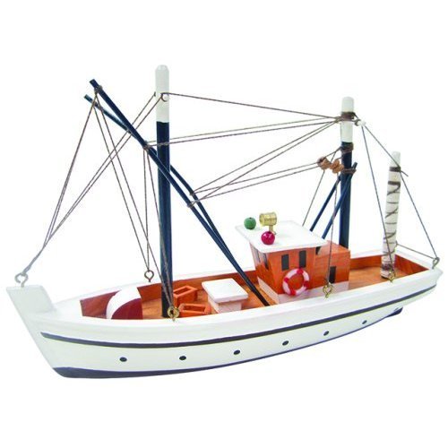 Конструктор деревянный GT6845 Омаровая лодка "Диппер" 20x5x12,5 см, краски, кисточка и клей в наборе