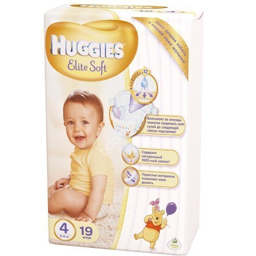 Подгузники Huggies Elite Soft 4 8-14 кг 19 кг