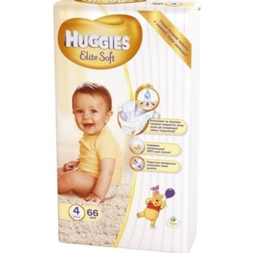 Подгузники Huggies Elite Soft Mega 4 8-14 кг 66 шт