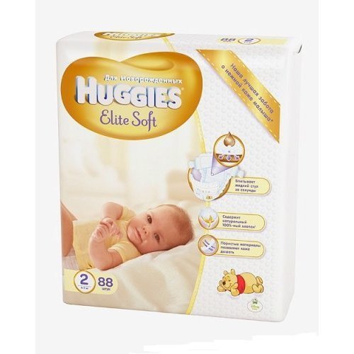 Подгузники Huggies Elite Soft Mega 2 4-7 кг 88 шт