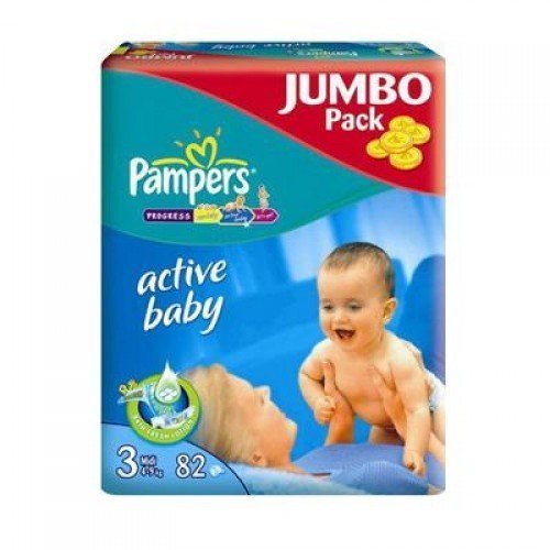 Подгузники Pampers Active Baby Jumbo 3 4-9 кг 82 шт