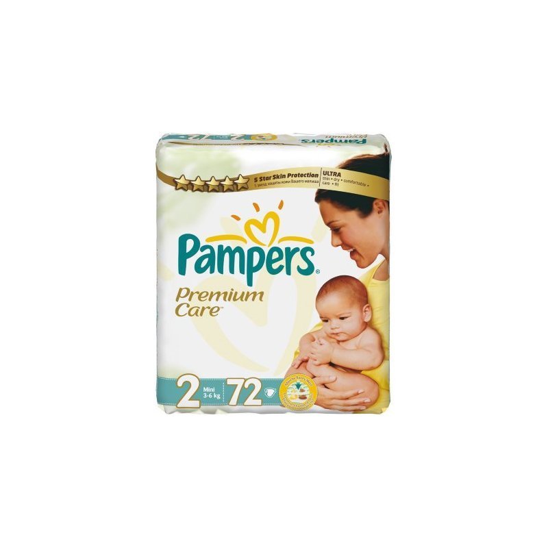 Подгузники Pampers Premium Care Эконом 2 3-6 кг 72 шт