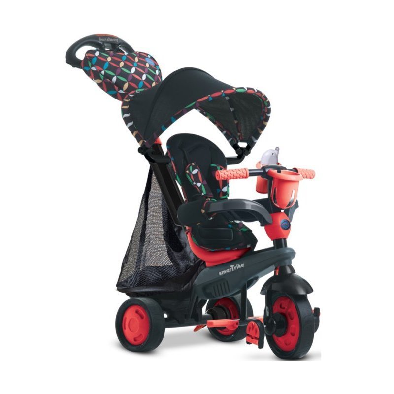 Велосипед Smart Trike 3х кол, мод."Boutique",подножка,бампер,цв.черный+красный,(2шт/к),EVA-кол., Кит