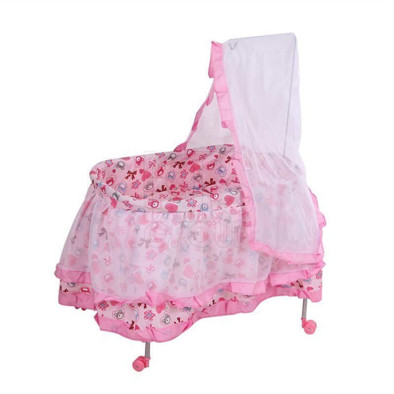 Melobo Кукольная кроватка-колыбель 47,5*43*63,5см, розовый,  в кор.4 шт. 9376