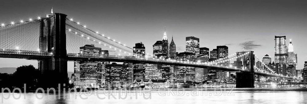 Фотопанно AntiMarker, арт.3-А-321 Черно-белая панорама Нью-Йоркского моста