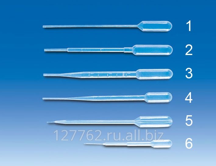 Пипетки Пастера VITLAB, объем 3,5 мл, количество капель 25- 28 мл, PE-LD Артикул 148993