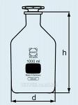 Бутыль DURAN Group 10000 мл, NS60/46 узкогорлая, с пробкой, коричневое стекло Артикул 211688601