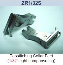 Лапка компенсационная правосторонняя для отделочного шва на воротнике сорочки (1/32) Z1R/32S