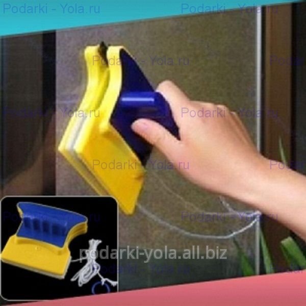 Магнитная щетка для мытья окон с двух сторон Window Wizard