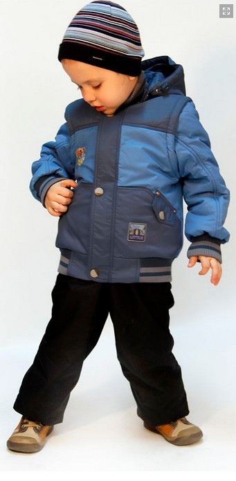 Модель № 204 А Куртка-жилет для мальчика (отстёгивающиеся рукава)