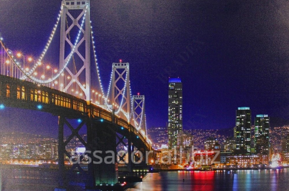 Картина огни мегаполиса led-8шт, 60х40см
