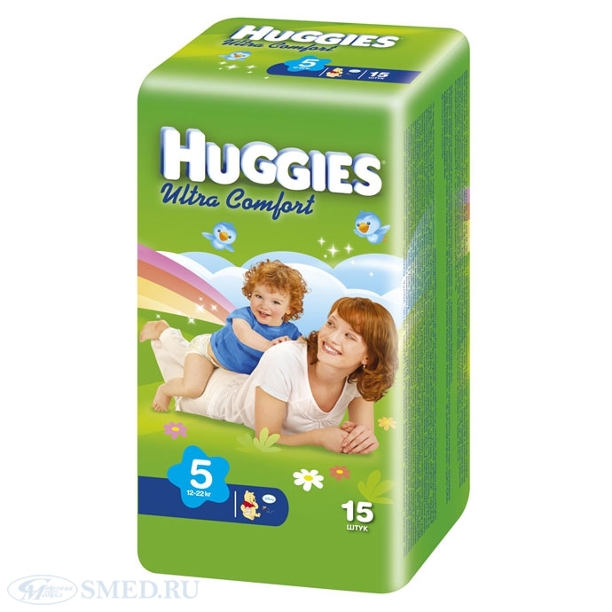 Подгузники HUGGIES ULTRA COMFORT р.5 12-22 кг уп.15