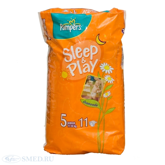 Подгузники PAMPERS SLEEP&PLAY Ромашка Юниор р.5 11-25 кг уп.11