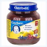 Пюре GERBER яблоко лесные ягоды с 5 мес.130 г