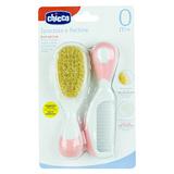 Расческа и щетка CHICCO натуральная розовая 0-12 мес. 06569,10