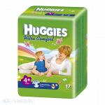 Подгузники HUGGIES ULTRA COMFORT р.4+ 10-16 кг уп. 17