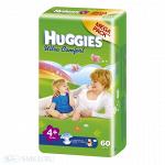 Подгузники HUGGIES ULTRA COMFORT р.4+ 10-16 кг уп.60