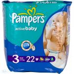 Подгузники PAMPERS ACTIVE BABY р.Миди 4-9 кг уп.22